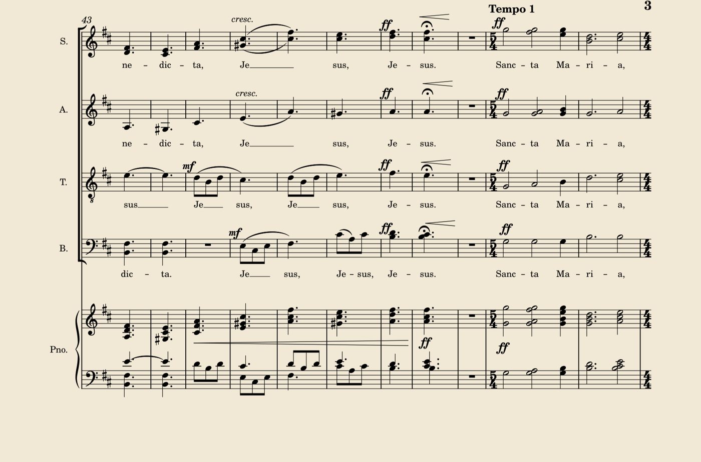 Page 3 of Robin Stopford's Ave Maria: Sancta Maria, Mater Dei, at fortissimo
