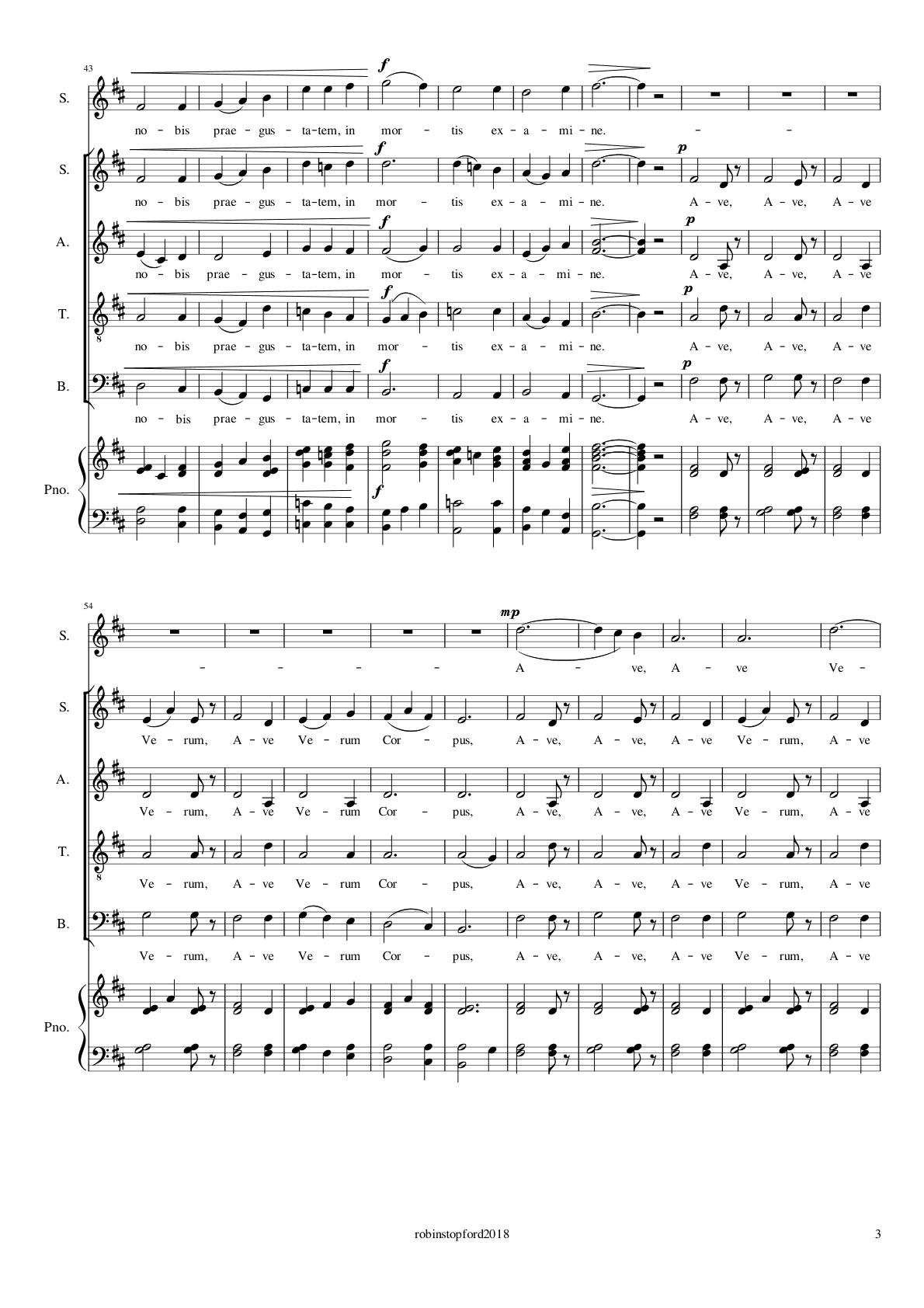 Ave Verum Corpus, page 3