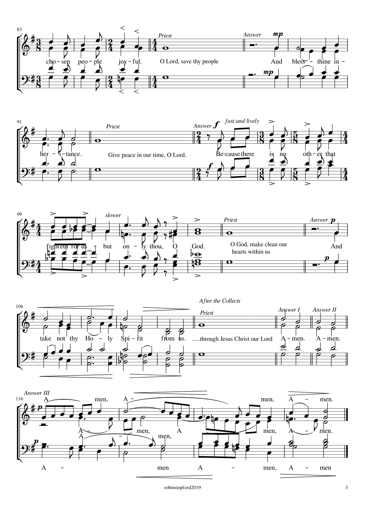 Preces and Responses, page 3