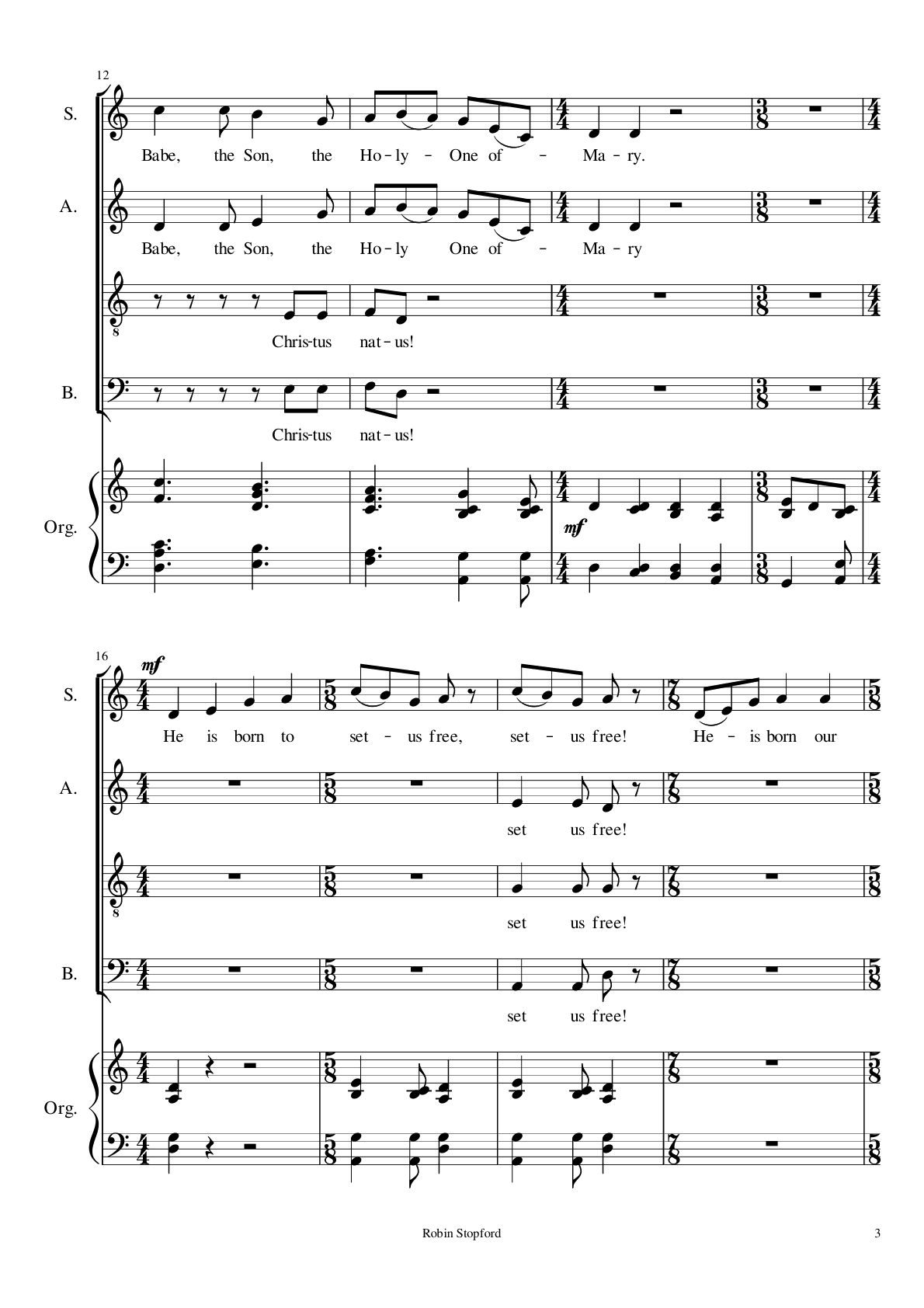 Christ was born on Christmas Day, page 3