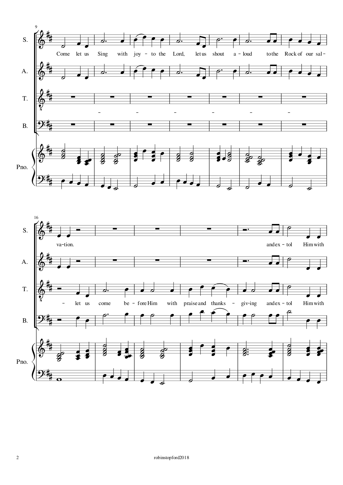 Come, Let us Sing!, page 2