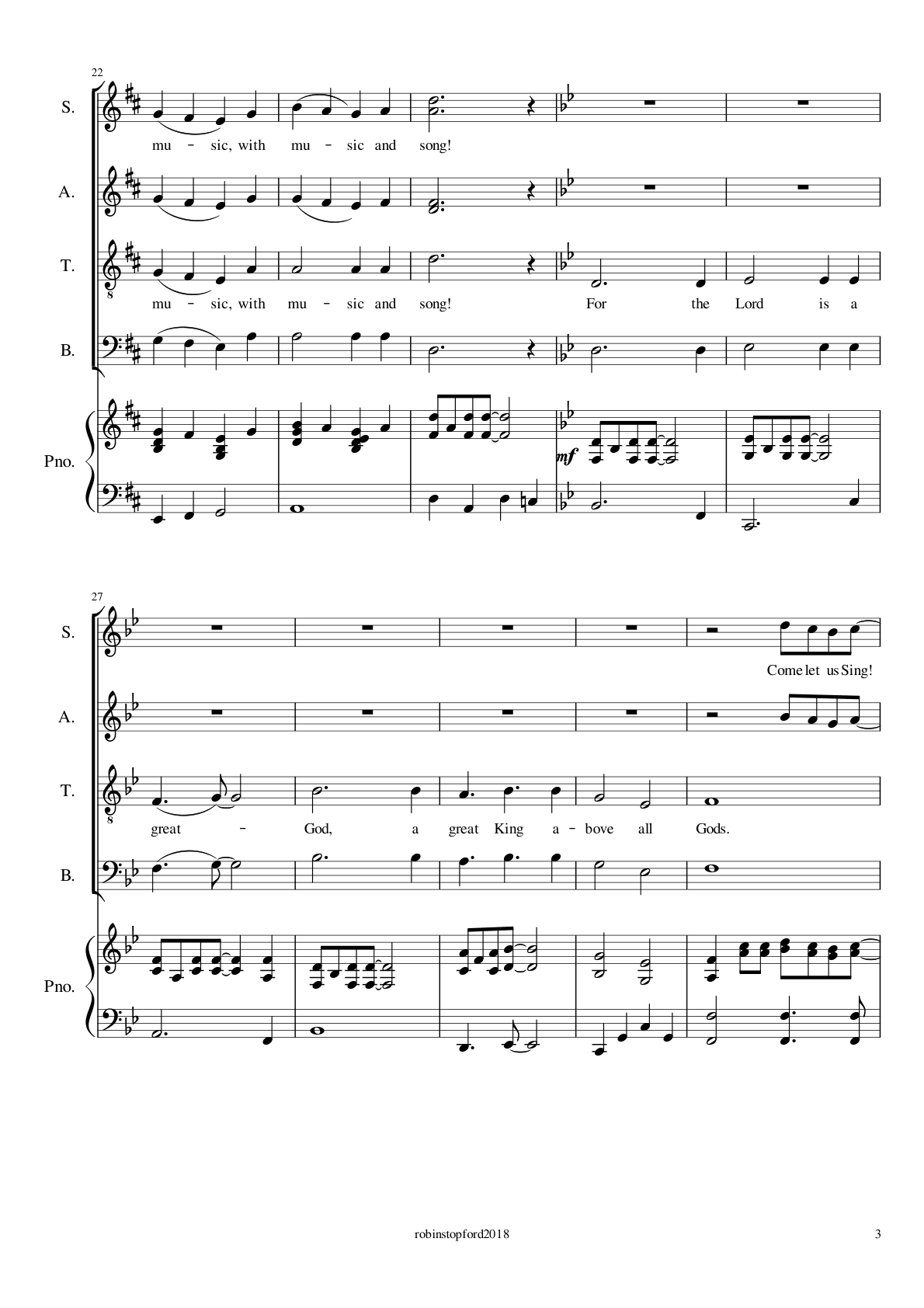 Come, Let us Sing!, page 3