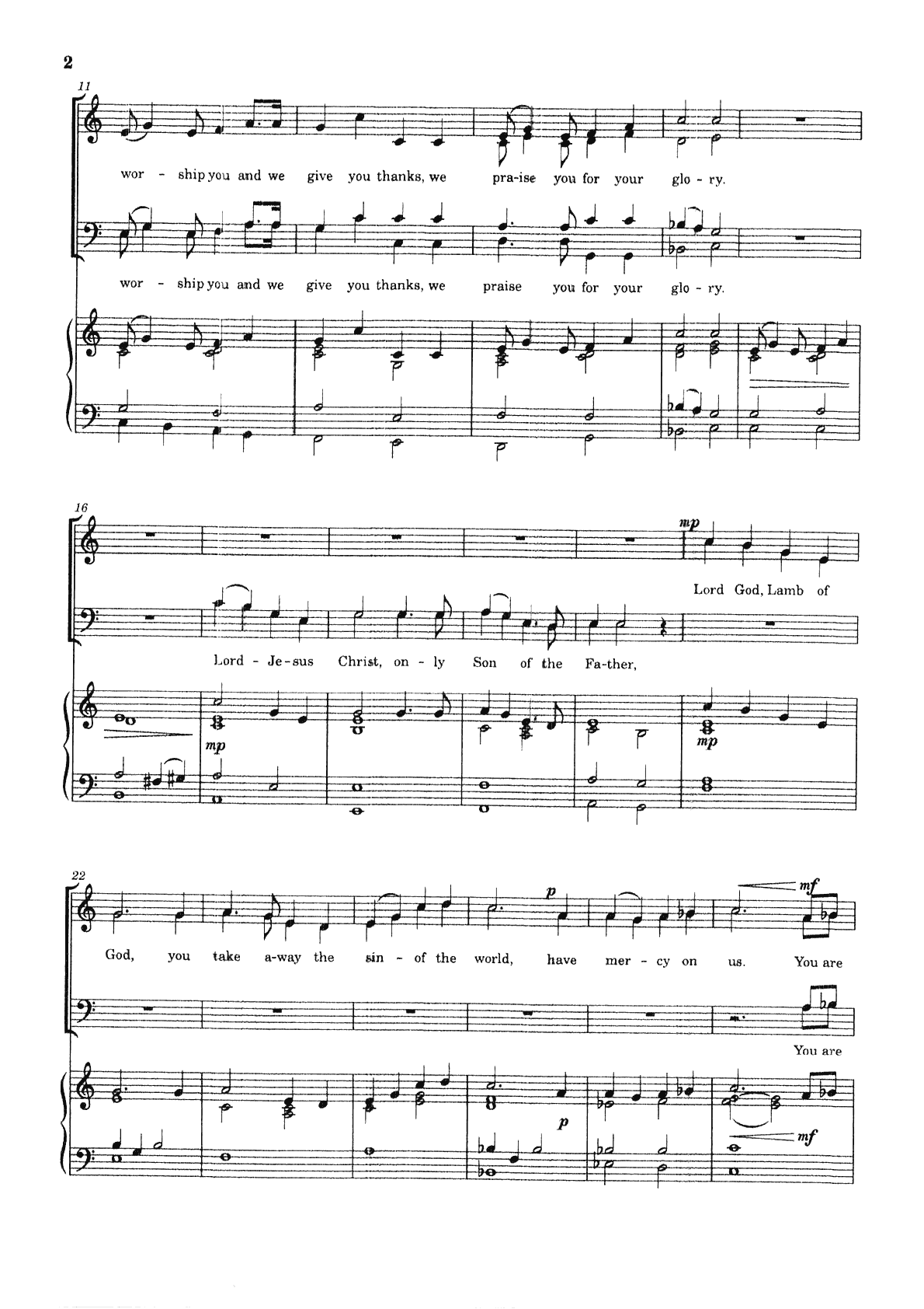Mass for All Saints, SATB version, continued